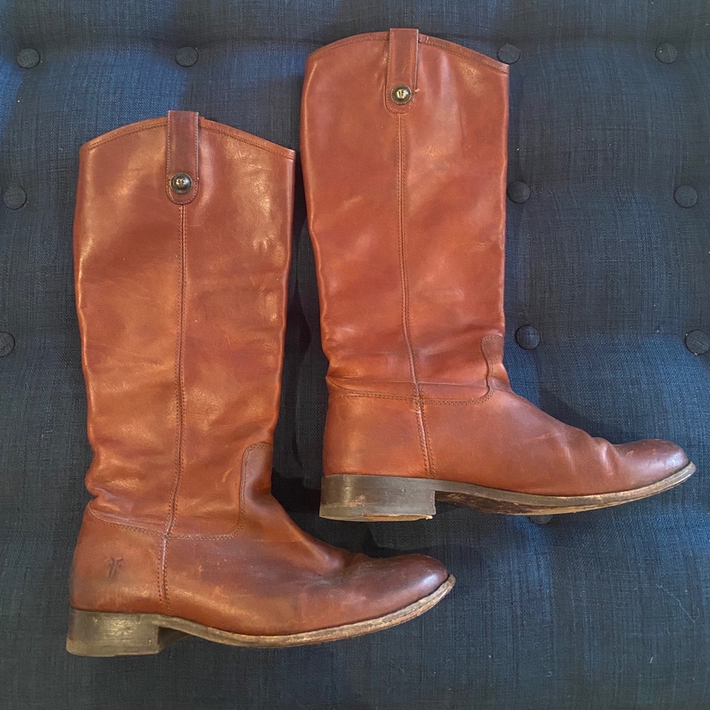 Frye Melissa Button Boot - Cognac